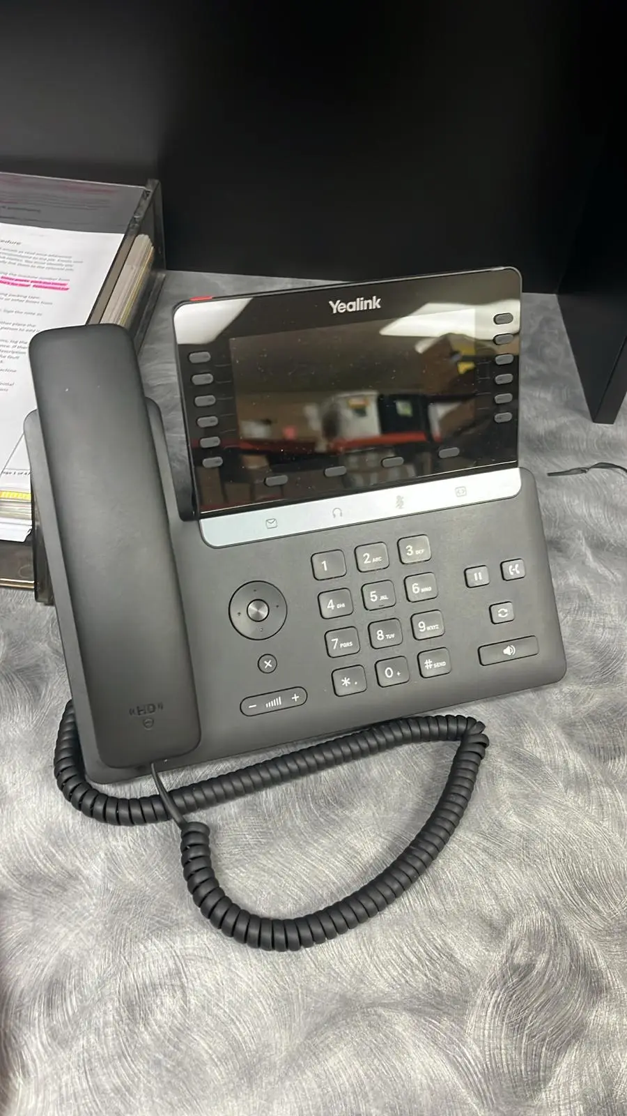 Yealink touchscreen IP phone from the ranges we supply and install.